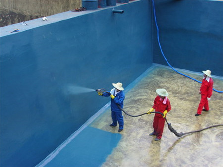 聚脲噴涂可用于游泳池、污水池防水防漏